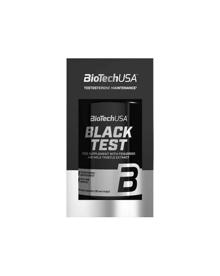 BLACK TEST 90 Cápsulas - Potenciador de Testosterona Avanzado - BioTech USA