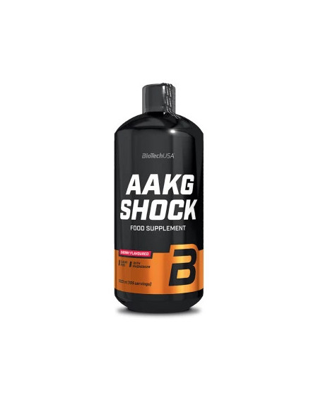 AAKG SHOCK 1000ml (Cherry/Orange) - Máximo Rendimiento y Recuperación - BioTech USA