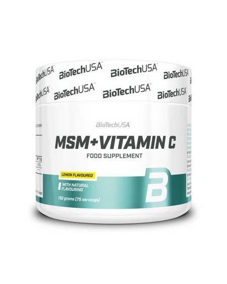 MSM+VITAMIN C 150g Sabor Limón - Soporte Antioxidante y Articular
