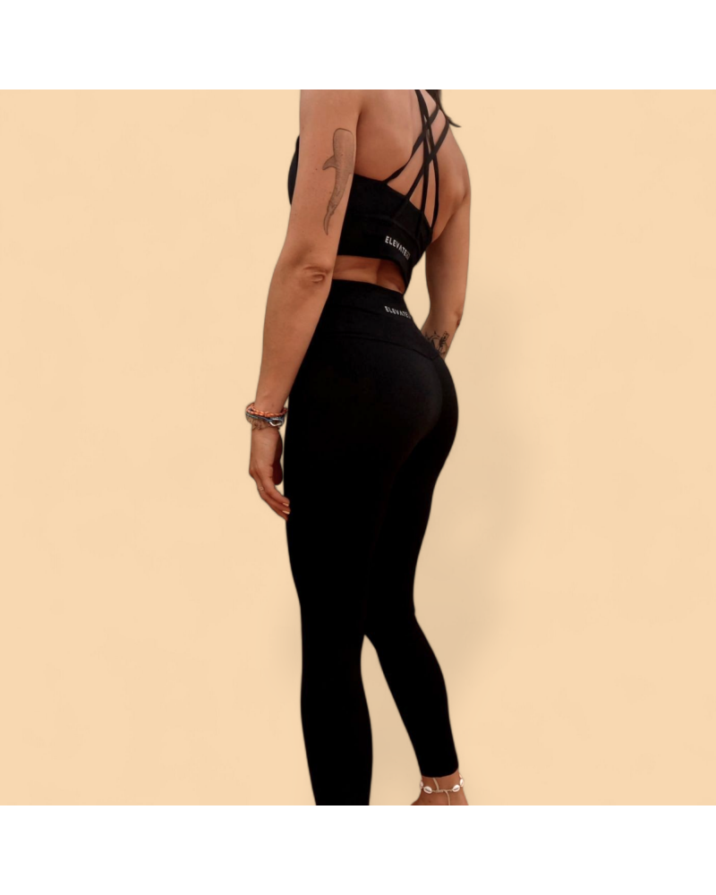 Conjunto Deportivo Negro | Elevate Ropa Deportiva Sostenible