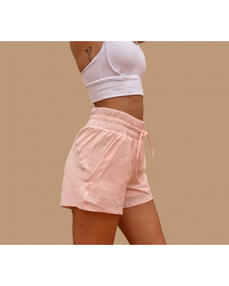 Short Técnico Rosa Pálido | Elevate Ropa Deportiva Sostenible