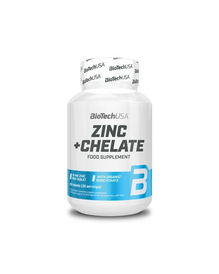 Zinc + Chelate 60 Tabletas - Refuerzo Inmunitario