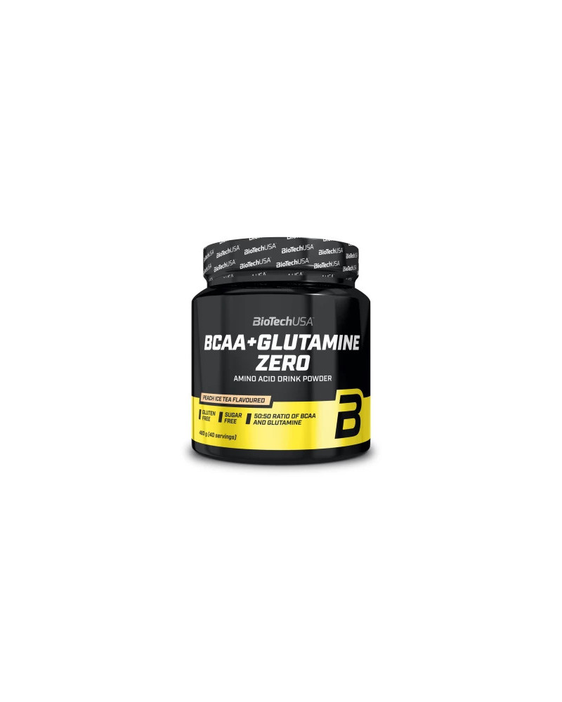 BCAA+GLUTAMINE ZERO 480g (Lemon/Orange/Peach Ice Tea) - Doble Fuerza y Recuperación