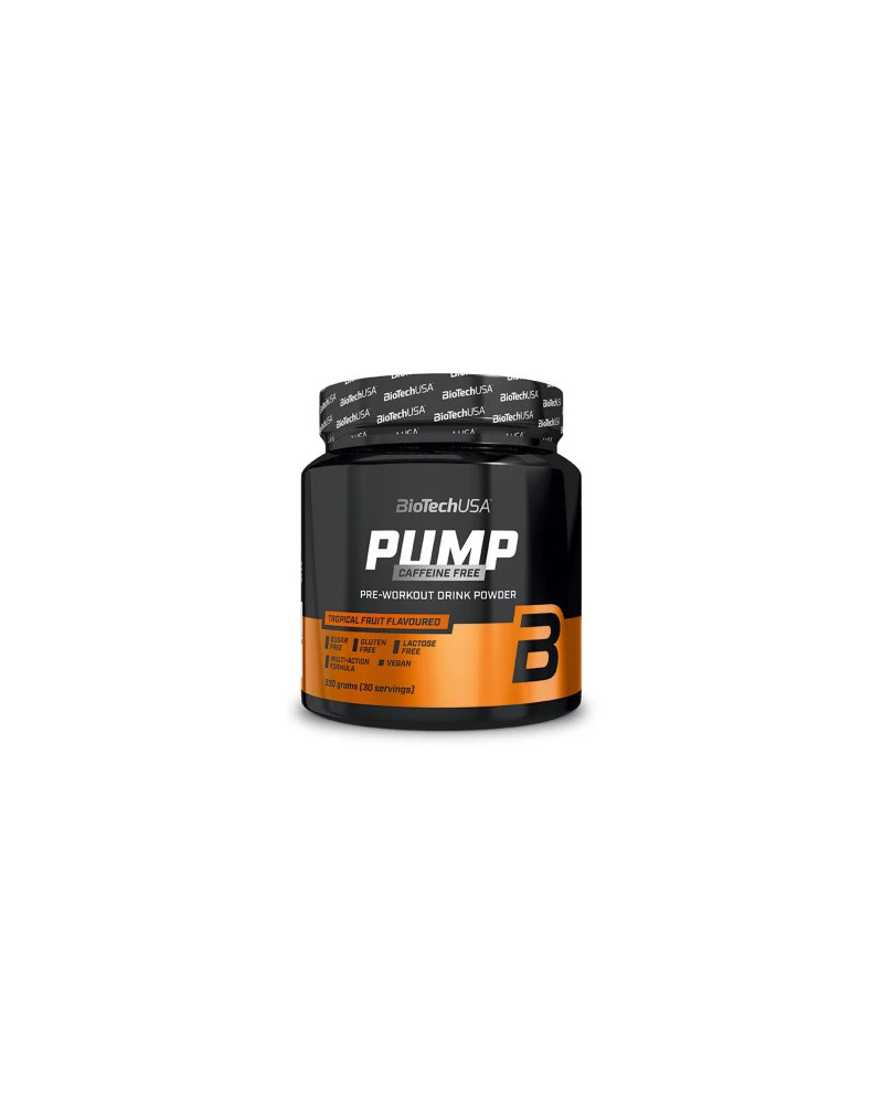 PUMP CAFFEINE FREE 330g - Potenciador Pre-Entrenamiento Sin Cafeína